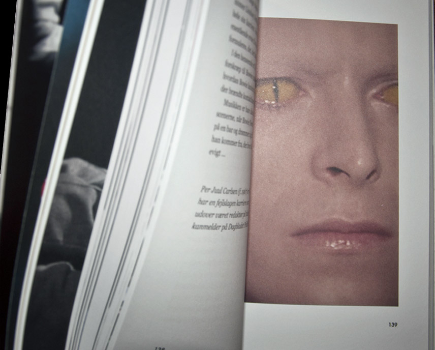 Titelside, David Bowie antologi - CHANGES desig Sigrun Gudbrandsdottir